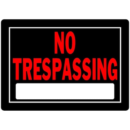 Hillman 10 x 14 in Black Red Aluminum No Trespassing Sign 6 Piece 840125